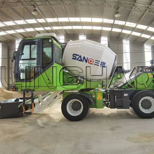 Self loading mixer automatic bucket loading system